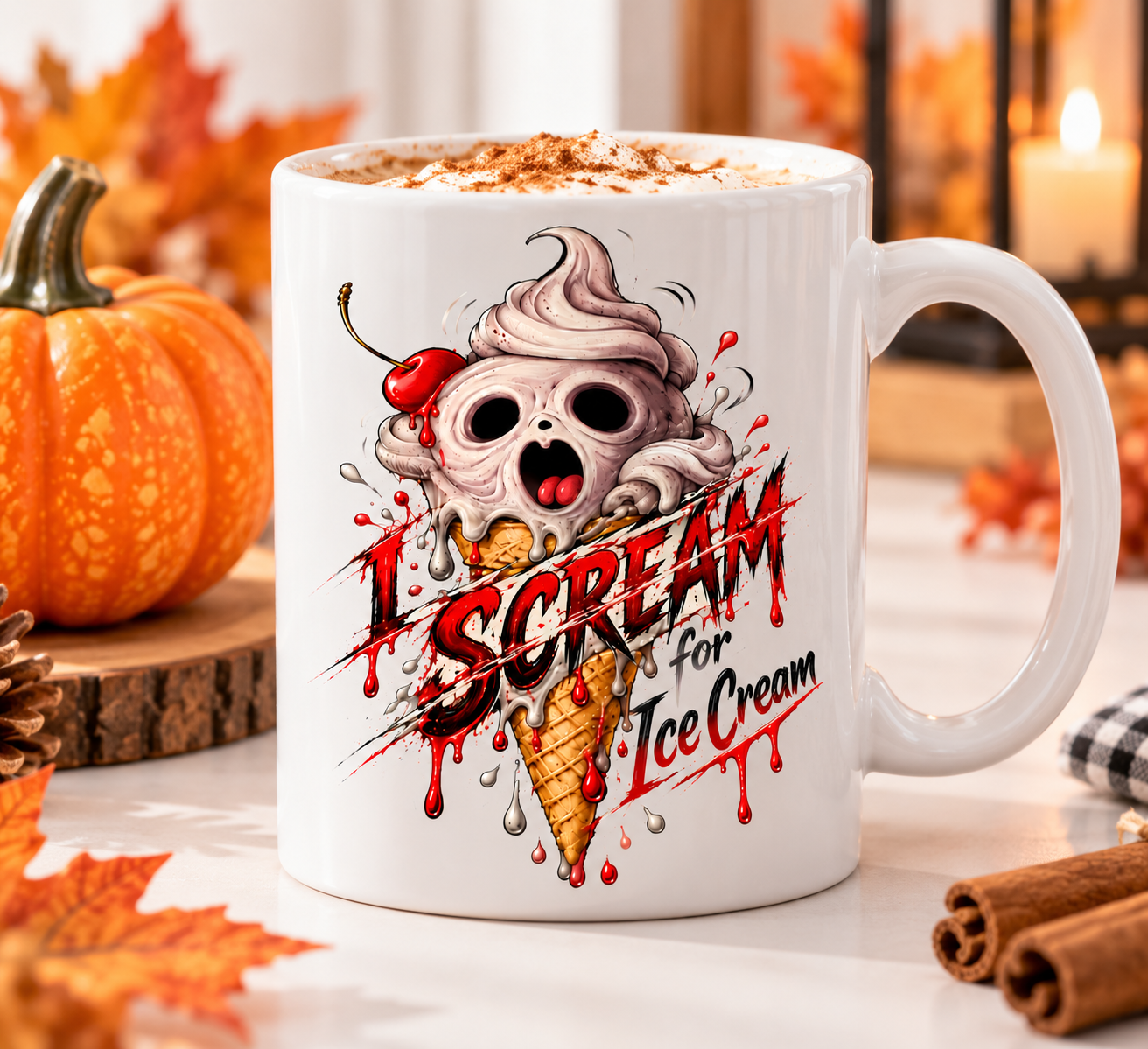I Scream for Ice Cream PNG – Halloween Ghost Sublimation Design - Image 4