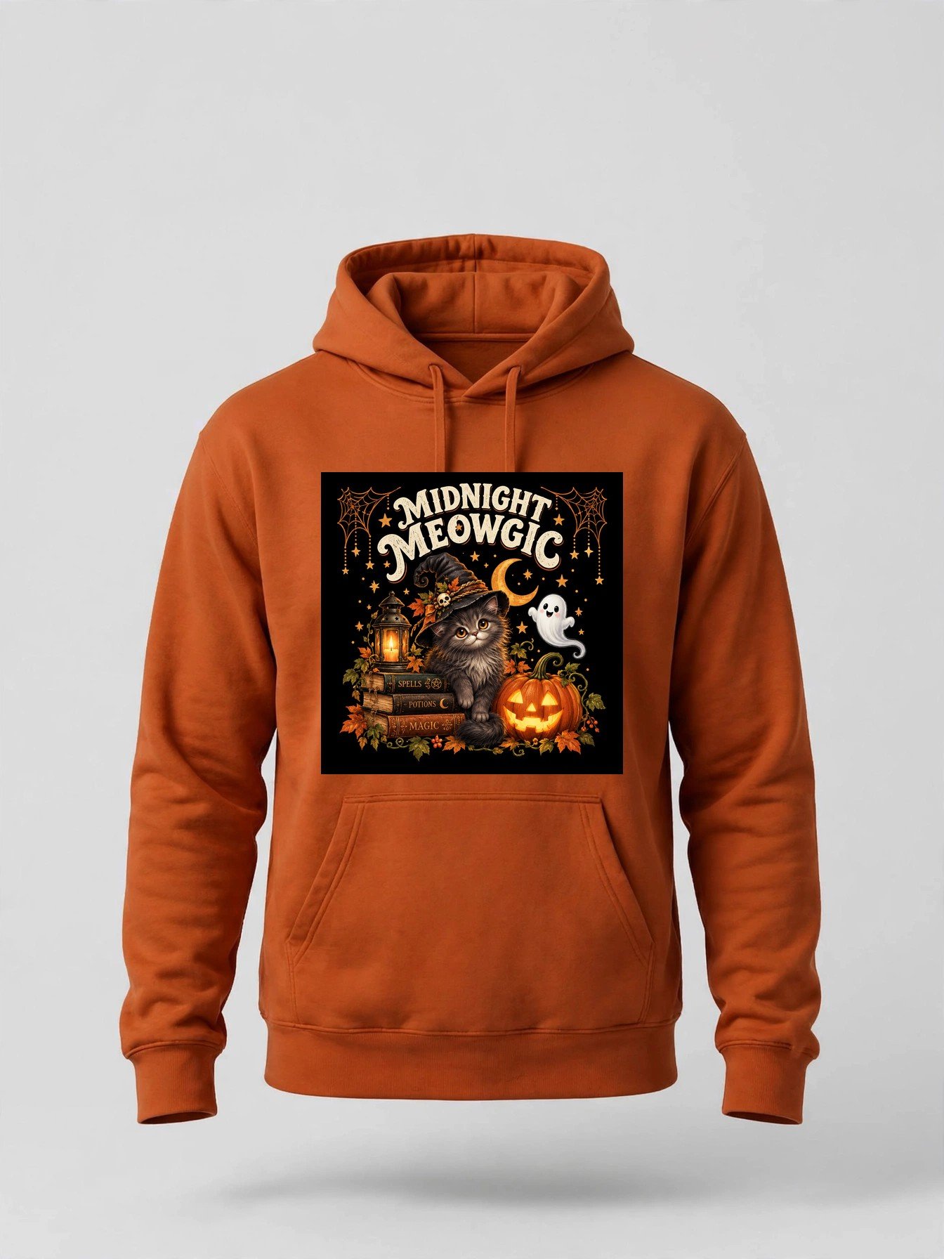 Midnight Meowgic Halloween Cat PNG – Witch Cat Sublimation Design - Image 2